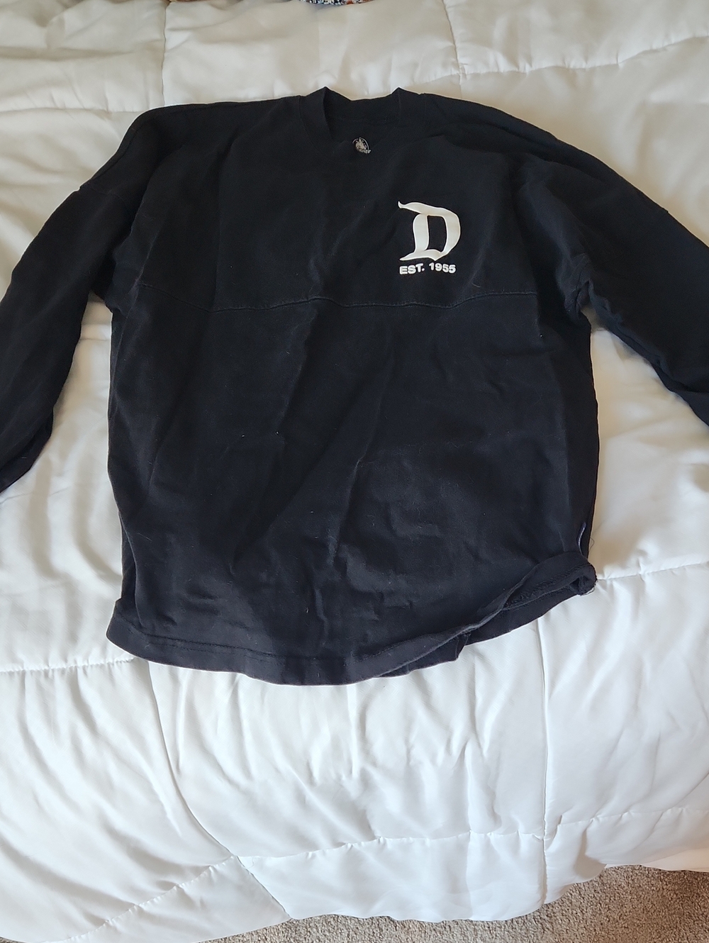 Disney Black Sweatshirt with White 'D' Logo